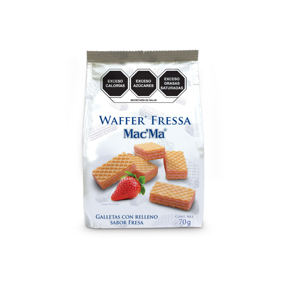 Galletas Mac'Ma Wafer Fresa 70 g