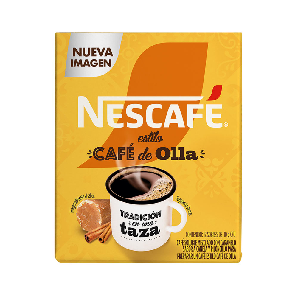 Café Soluble Nescafé de Olla Stick 12 pz de 10 g