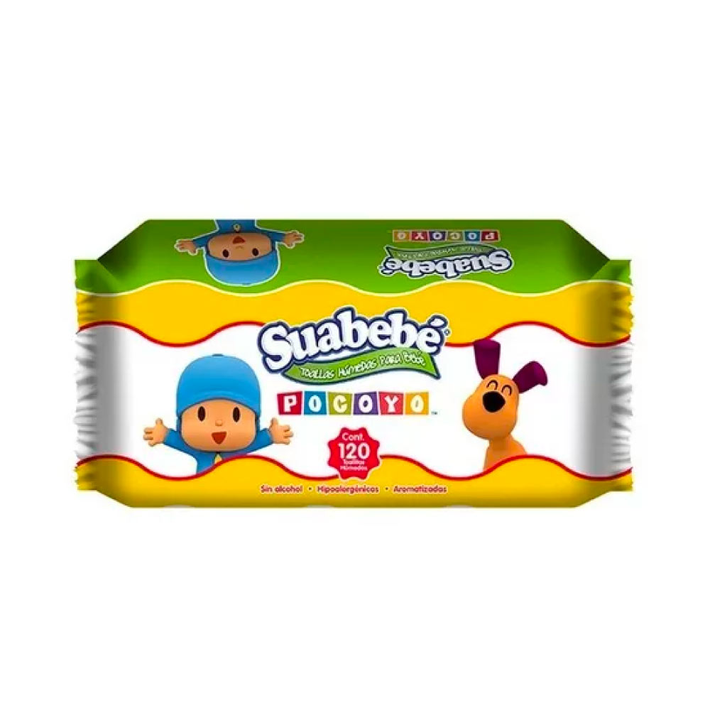 Suabebe Pocoyo Toalla Humeda 120 Pz