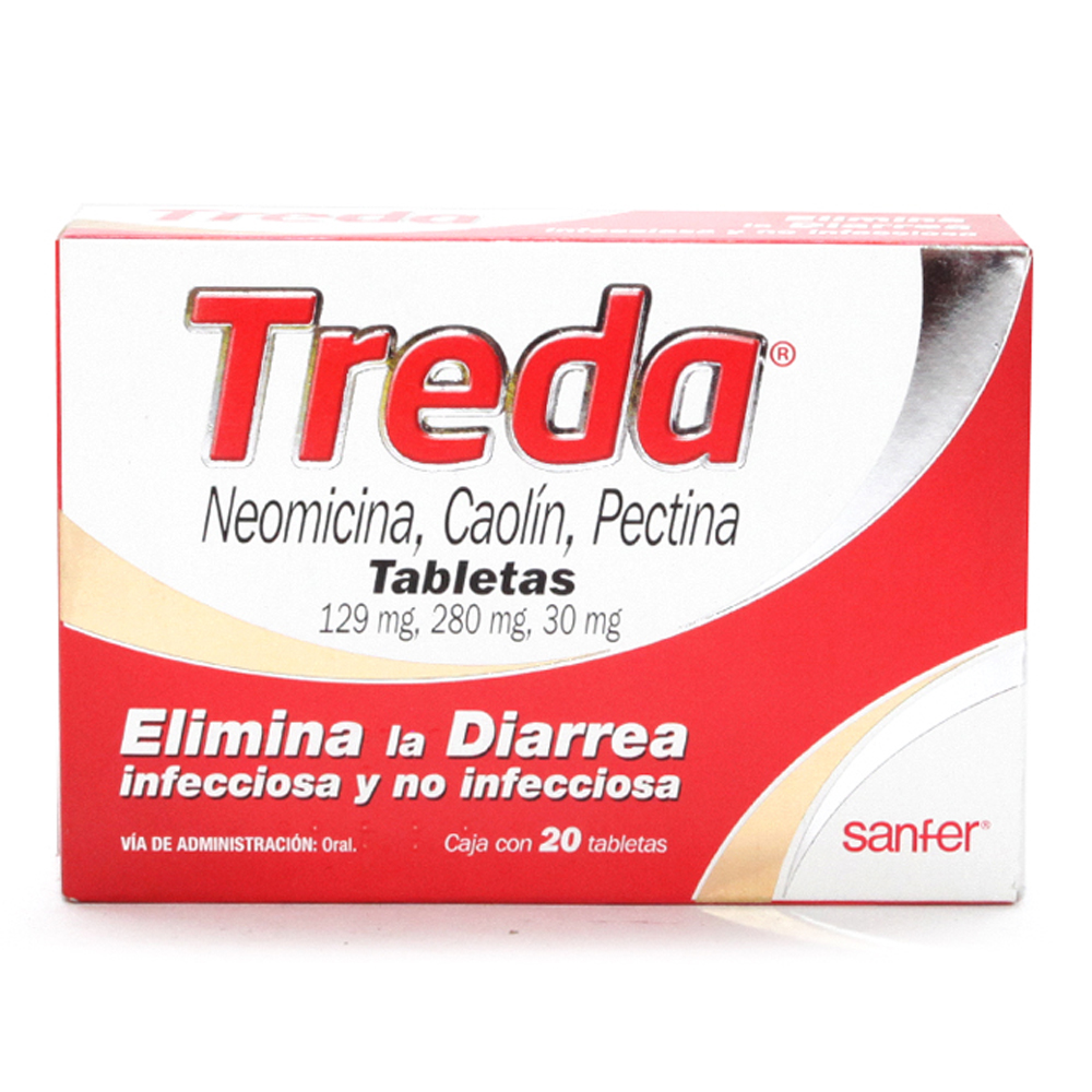 Antidiarreico Treda Caja con 20 Tabletas