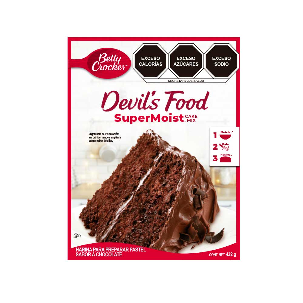 Harina para pastel Betty Crocker Chocolate 432 g
