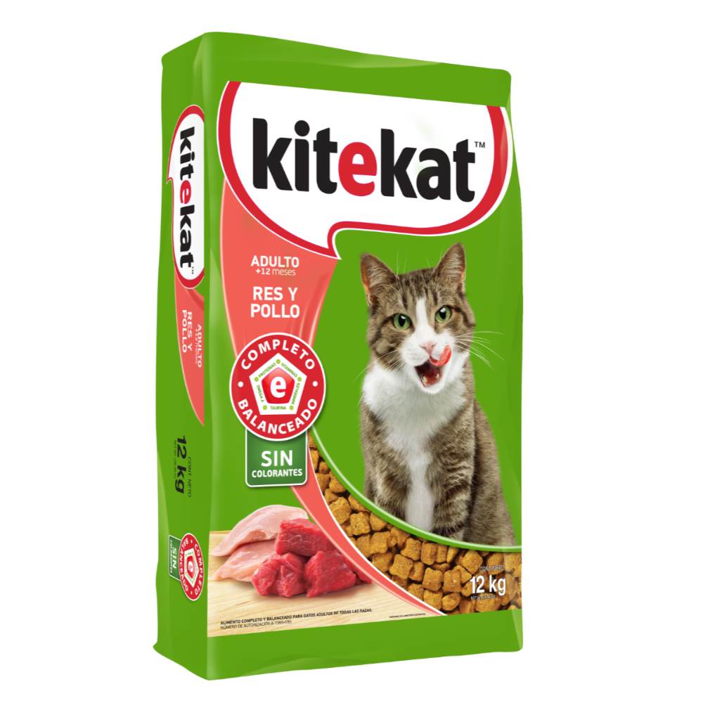 Alimento para Gato Kitekat Adulto Carne y Pollo 12 kg
