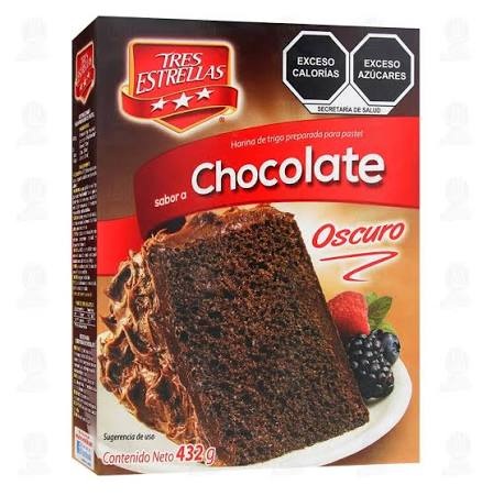 Harina para Pastel Tres Estrellas Chocolate 432 g