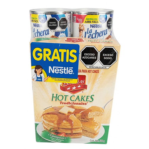 Paquete Leche Condensada La Lechera 6 Latas de 375 g + Harina para Hot Cakes 500 g Gratis