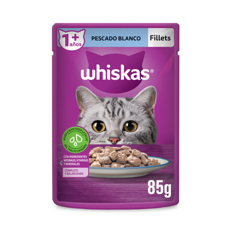 Whiskas Pouch Pescado Blanco 85 Gr
