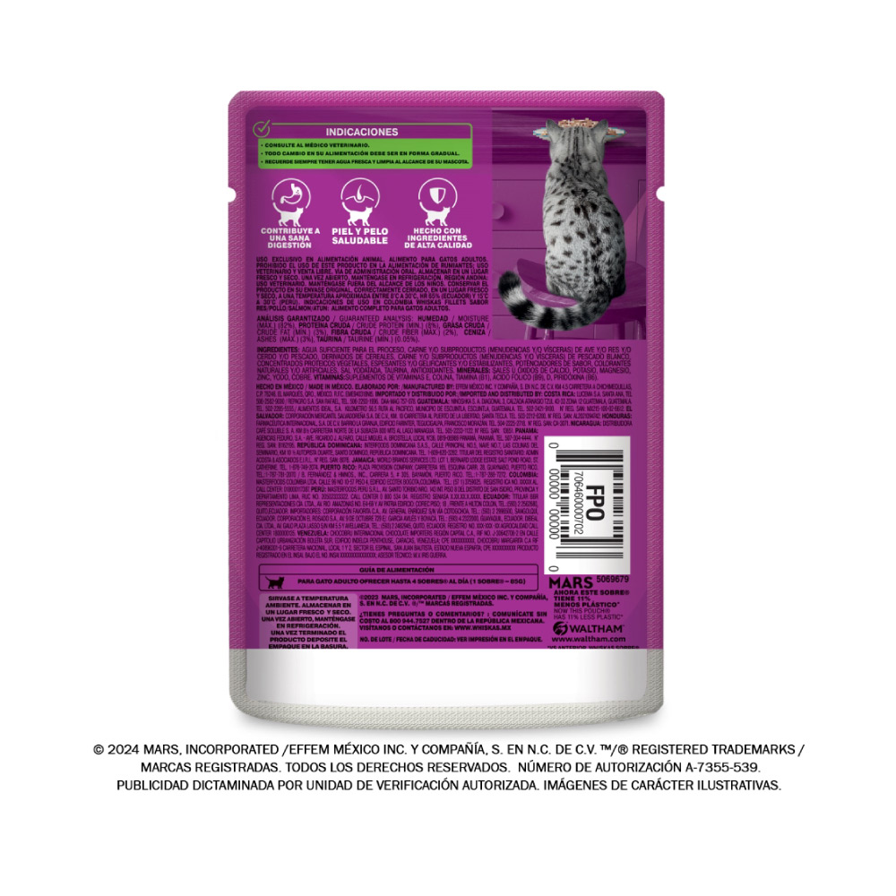 Whiskas Pouch Pescado Blanco 85 Gr