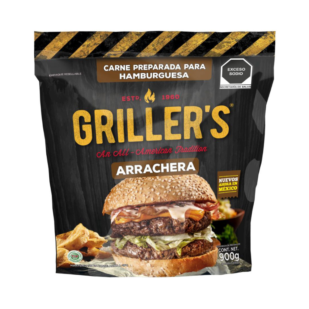 Hamburguesa Grillers Arrachera 6 Pz
