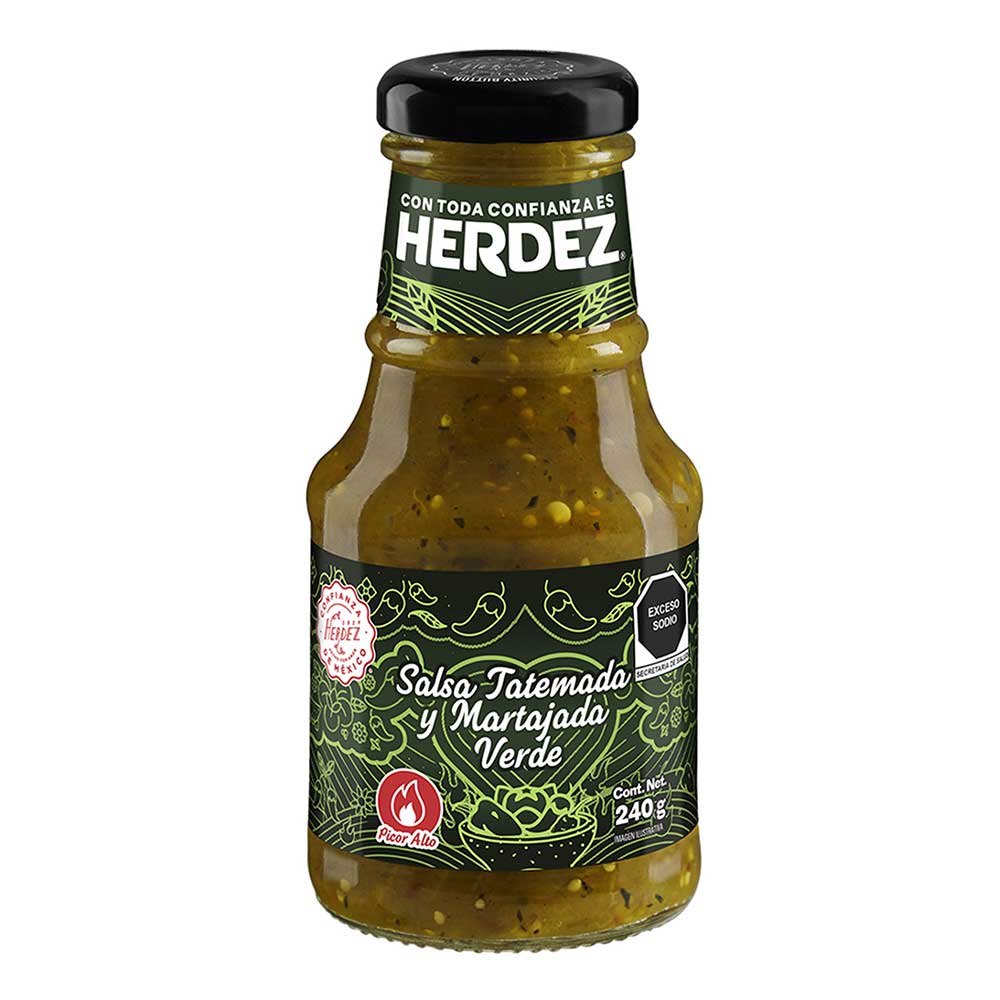 Herdez Salsa  Tatemada Y Martajada Verde 12/240 G