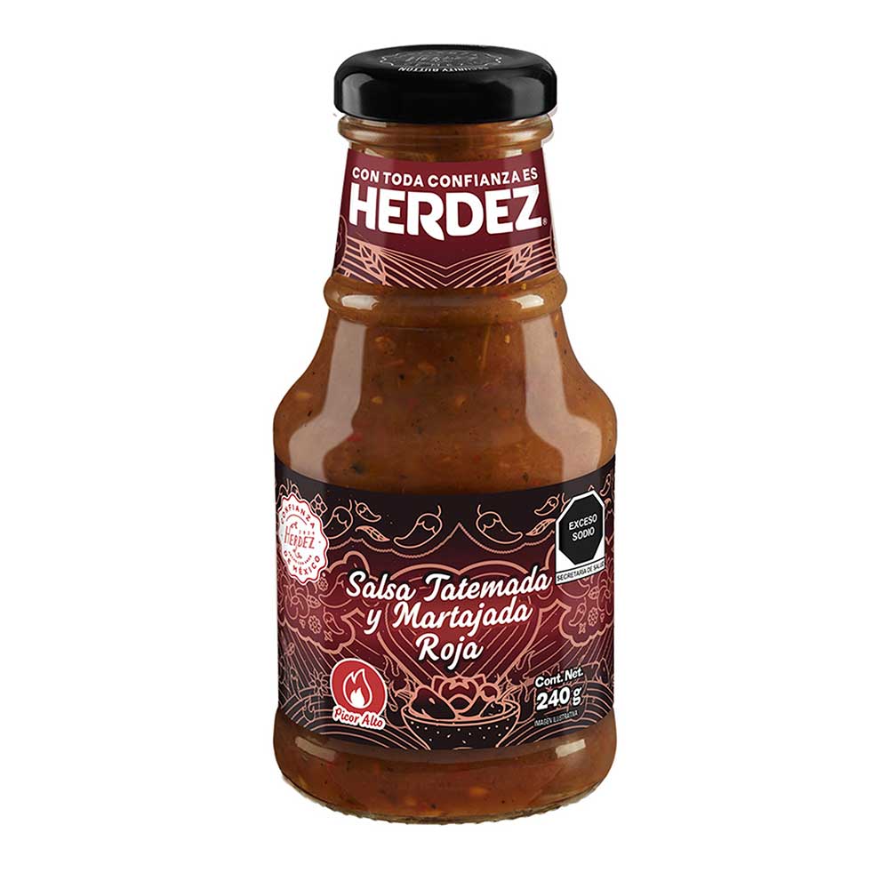Salsa Roja Herdez Tatemada y Martajada 240 g