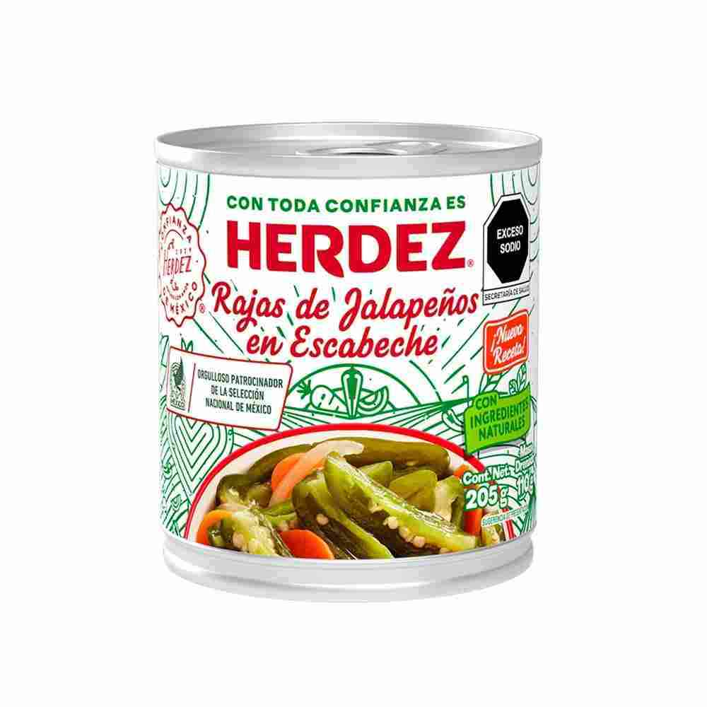 Herdez Jalapeños Rajas En Escabeche 205 Gr