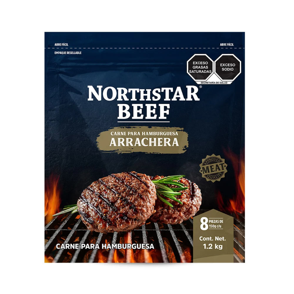 Northstar Beef Hamburguesa Res Arrachera 8 Pz