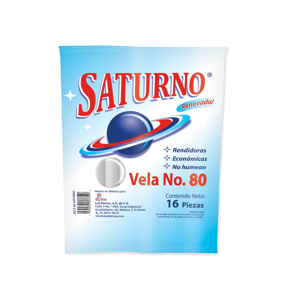 Luz Eterna Veladoraa Saturno #80