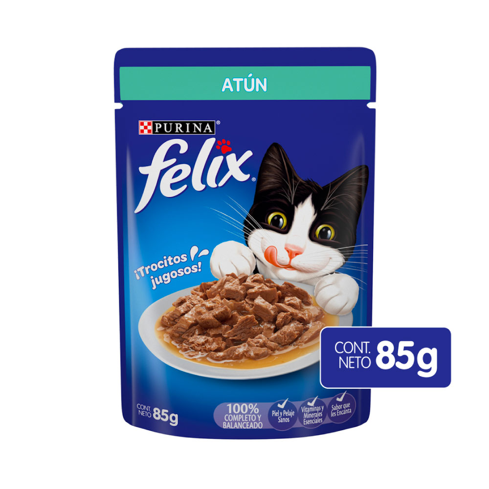 Alimento Húmedo para Gato Felix Atún 85 g Sobre
