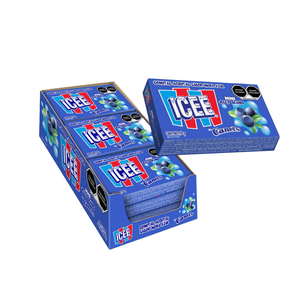 Mini Cherry Cajita Icee Mora 9 Pz De 50 gr