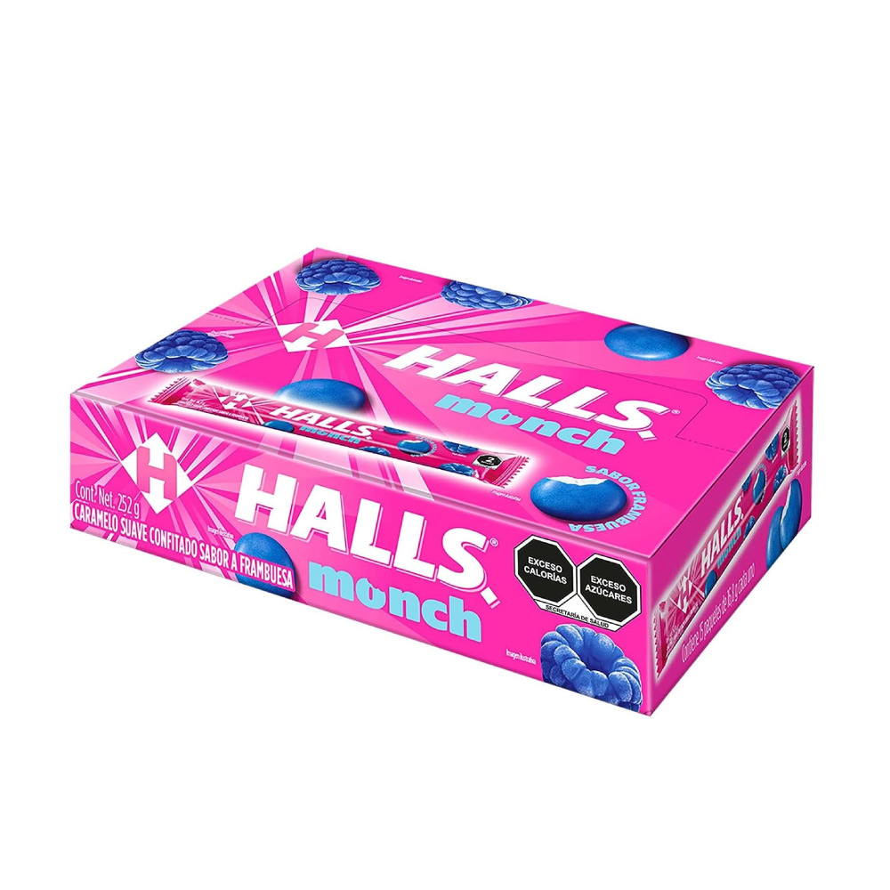 Halls Monch Frambuesa Exh 15 De 16.8 Gr