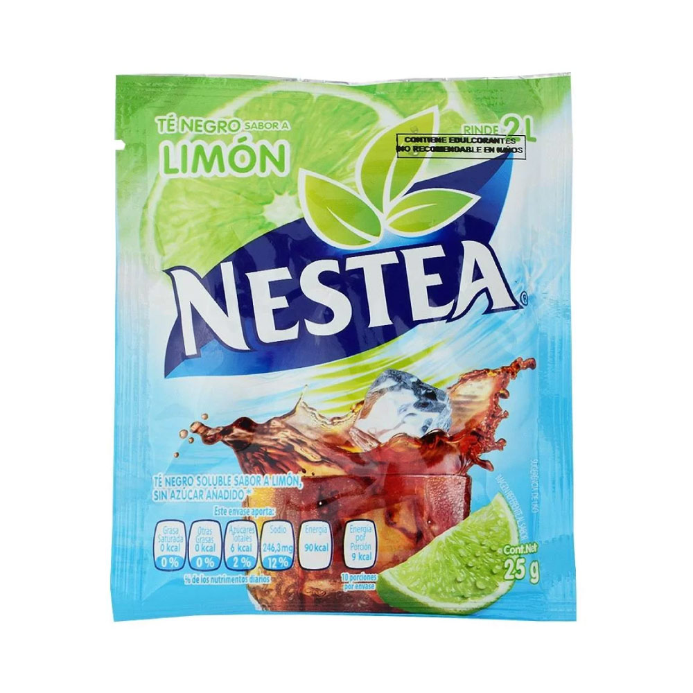 Nestea Té Negro Limon Exhibidor con 10 Pz de 25 gr