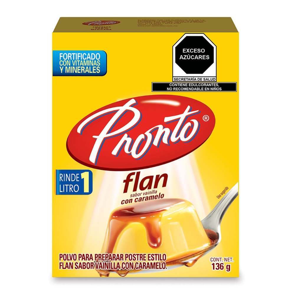 Pronto Flan Vainilla Con Caramelo 24/136 Gr