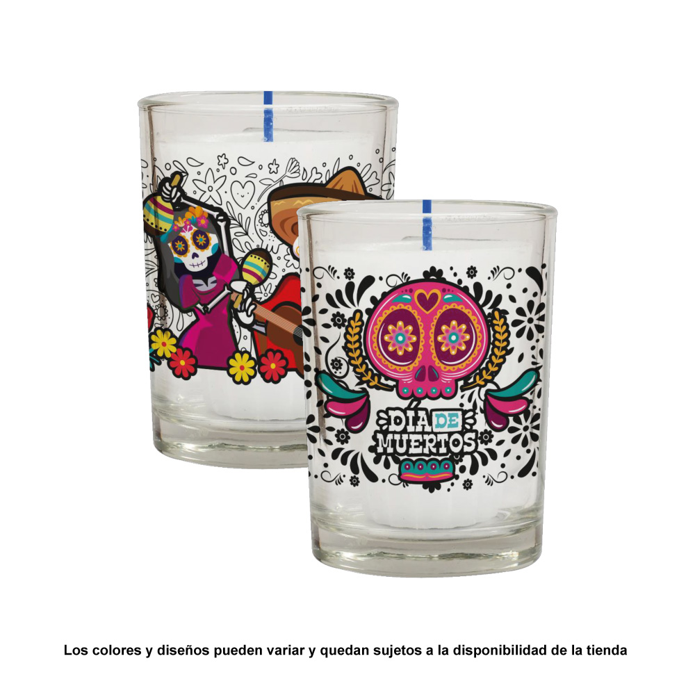 Vela dora Aramo Vaso Cafetero Muertos 1 pz.