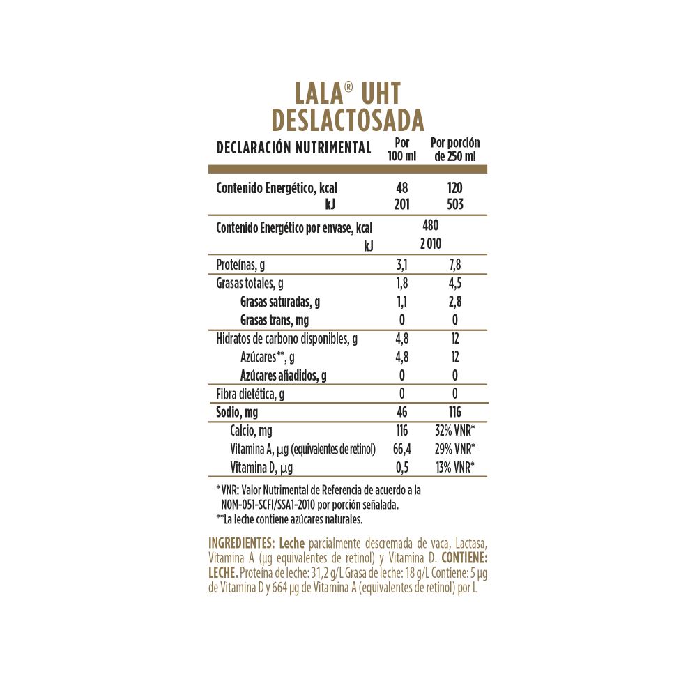 Leche Lala Deslactosada 1 Litro