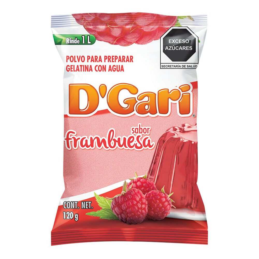 Gelatina DGari Sabor Frambuesa 120 gr