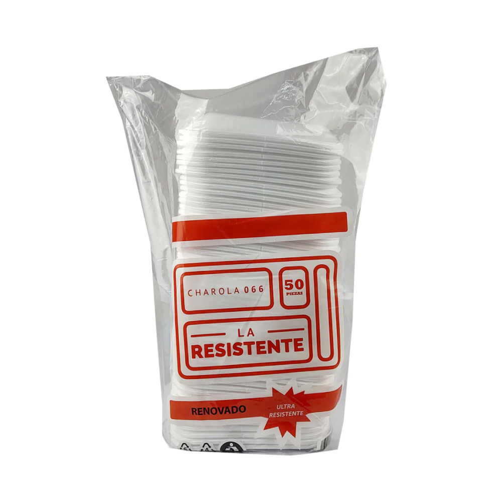 La Resistente Charola Termica 066 de 50 pz