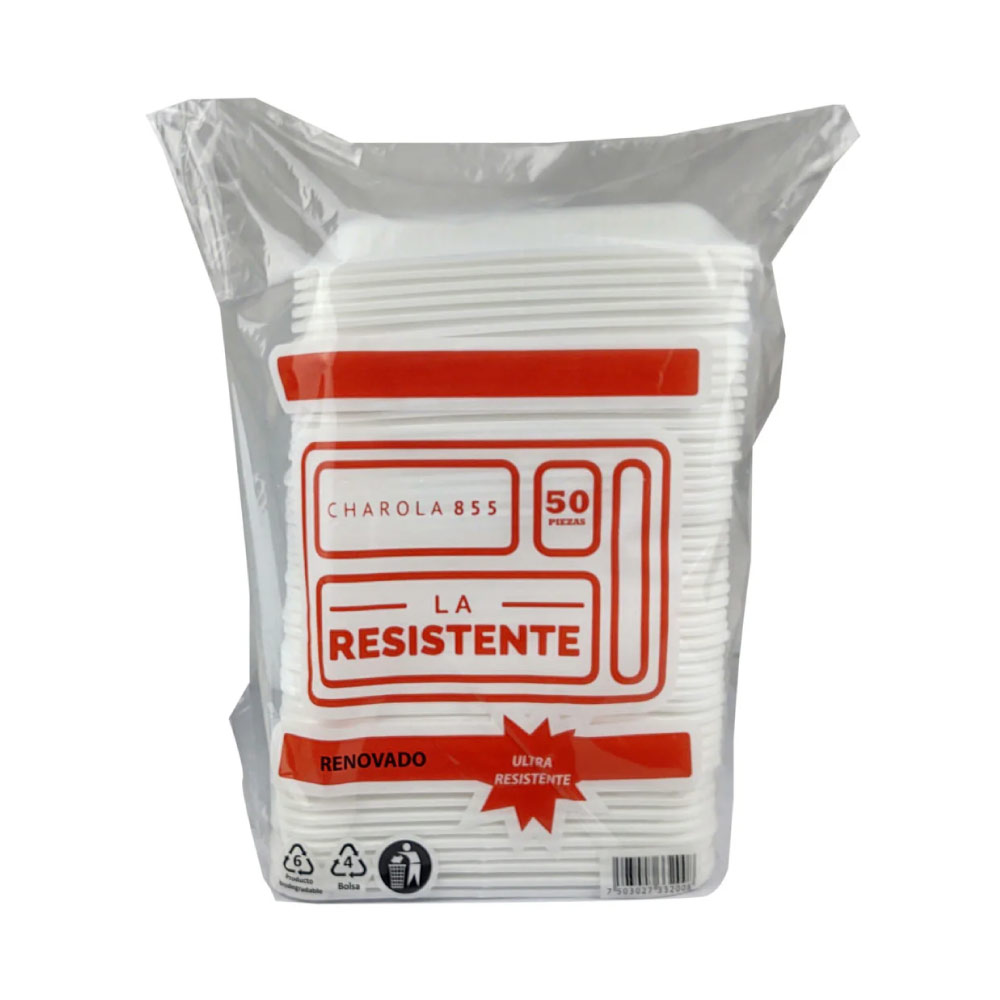 La Resistente Charola 855 Termica 50 pz