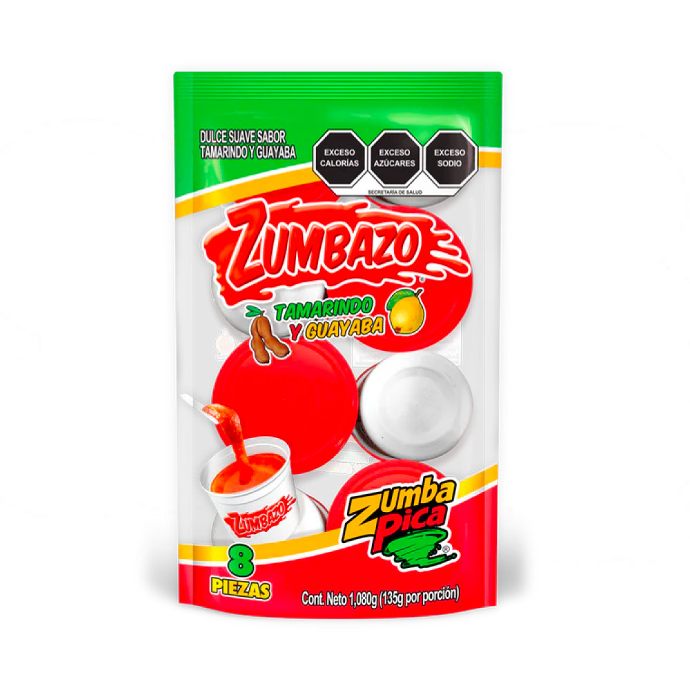 Zumbazo Tamarindo Guayaba 8pz de 135 gr