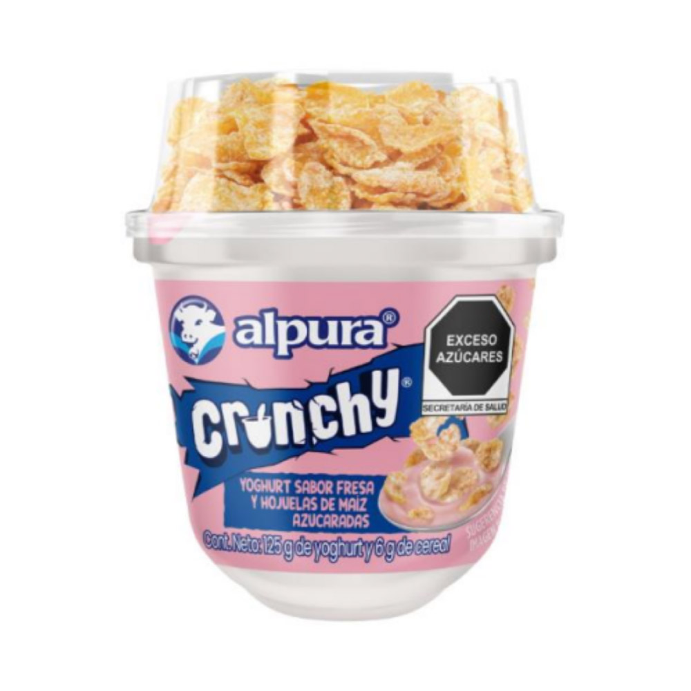 Alpura Yoghurt Fresa Con Hojuelas Azucaradas 125 G