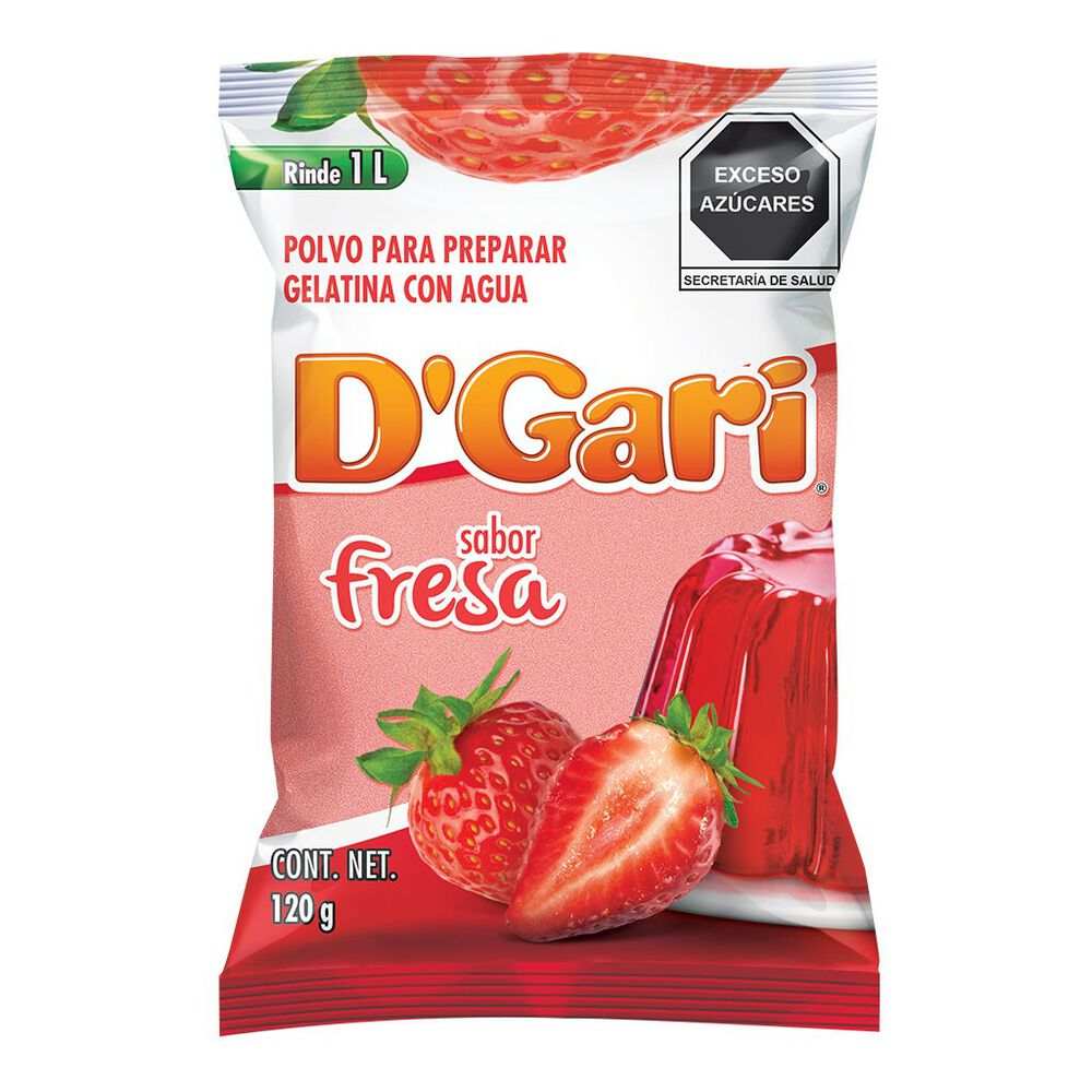 Gelatina DGari Sabor Fresa 120 gr