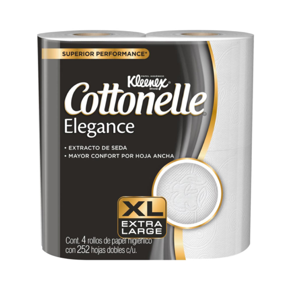 Cottonelle Elegance Hig 252 Hoja Doble 4 Pz