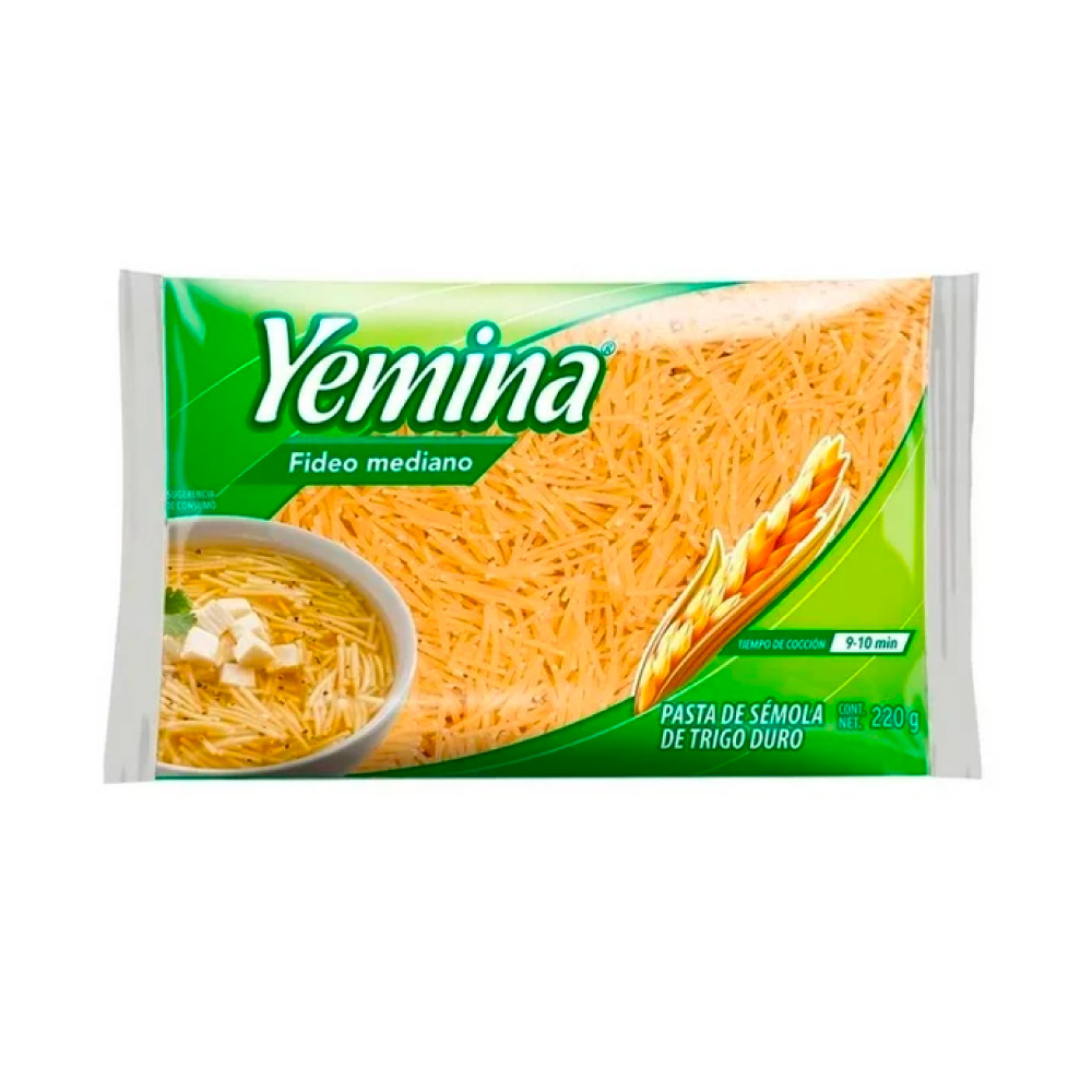 Sopa de Pasta Yemina Fideo Mediano 220 g