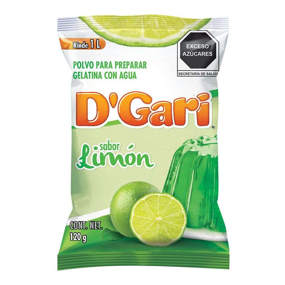 Gelatina DGari Sabor Limón 120 gr