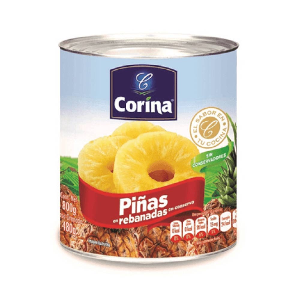 Corina Piña En Rebanadas 820 gr
