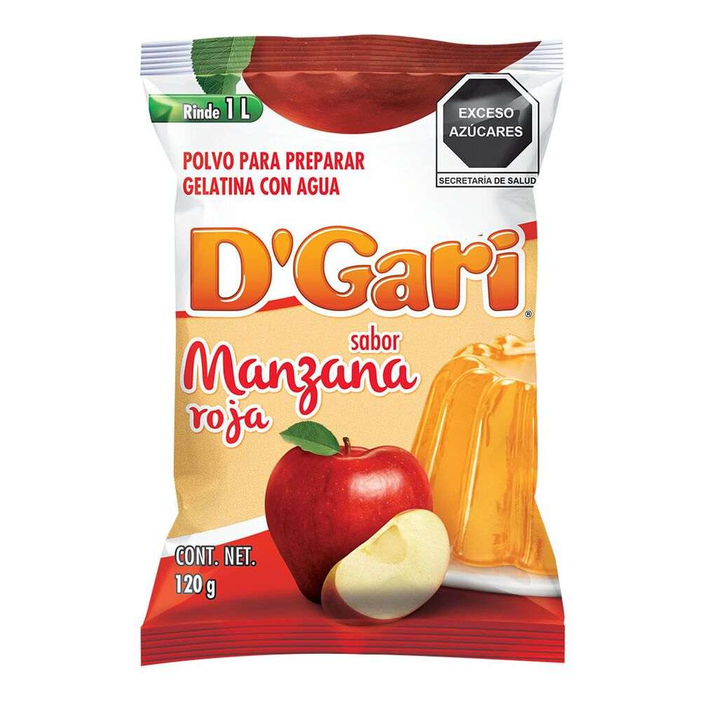 Gelatina DGari Sabor Manzana 120 gr