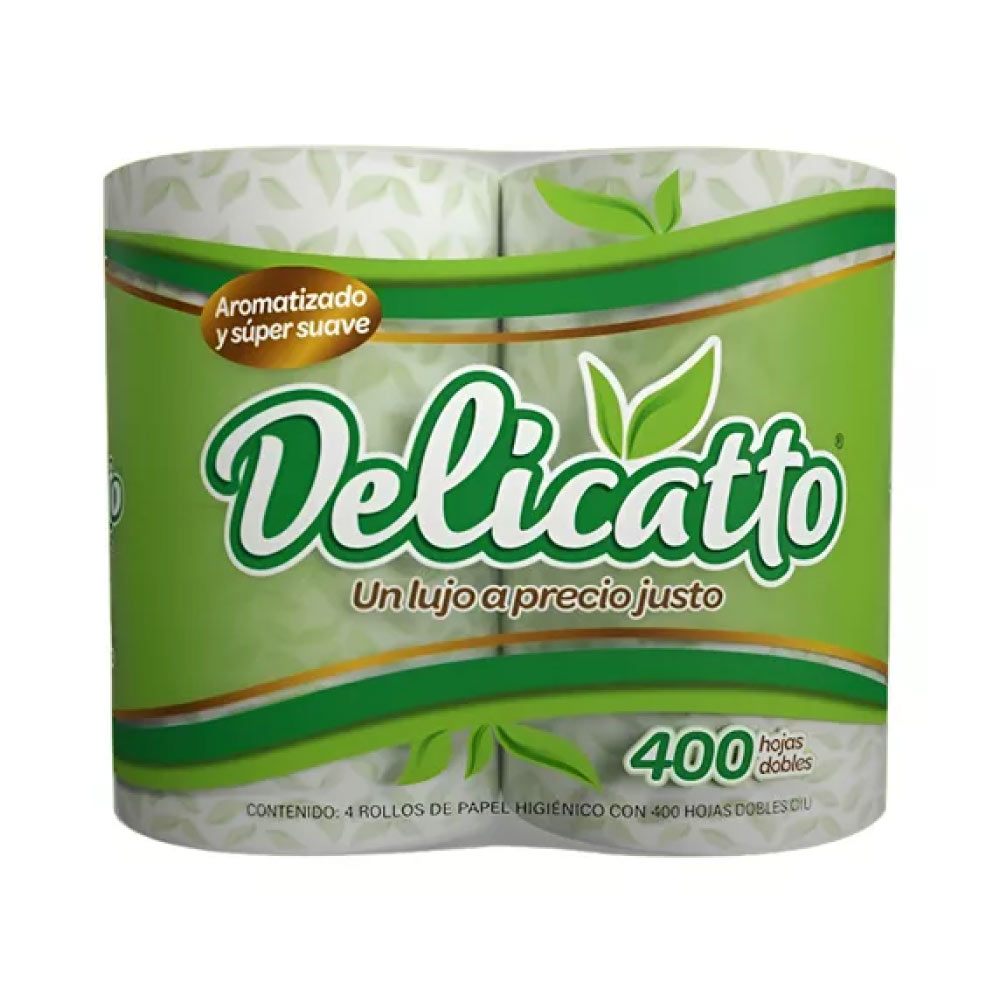Papel Higiénico Delicatto 400 4 pz