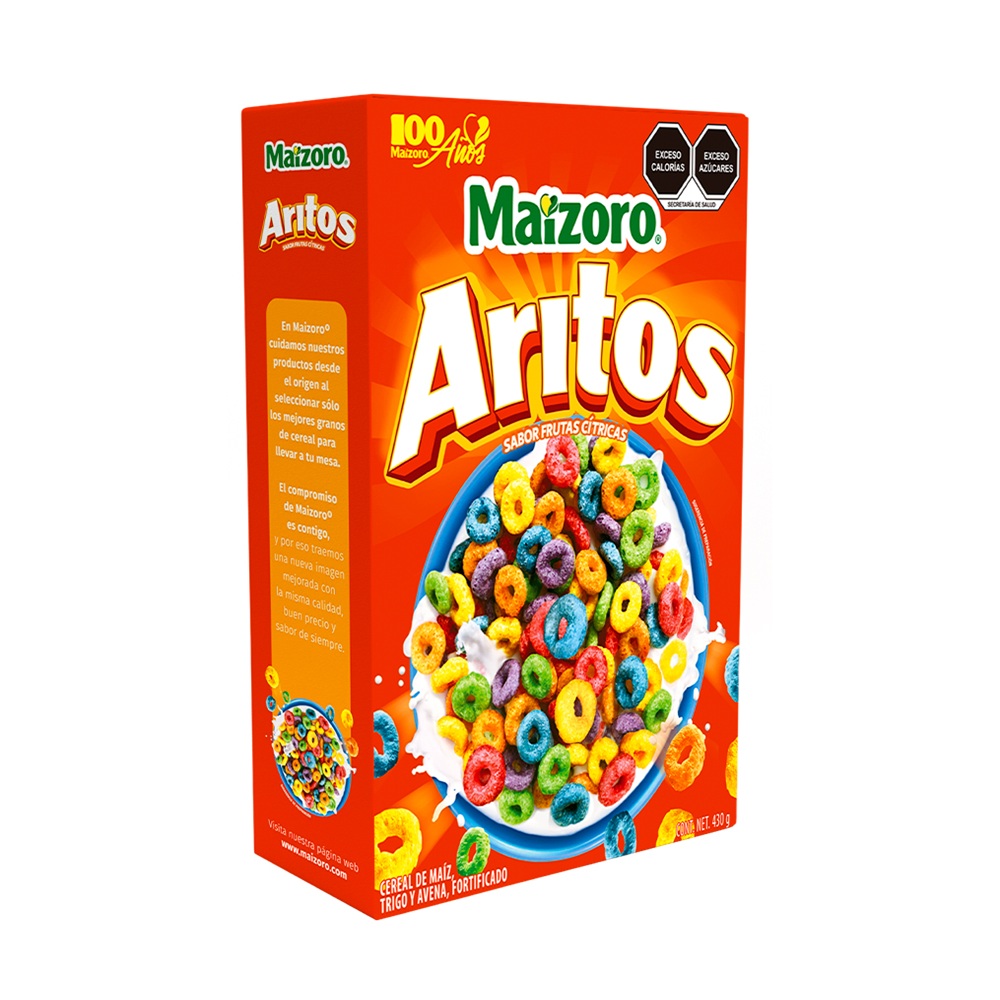 Maizoro Cereal Aritos de Fruta 430 Gr.