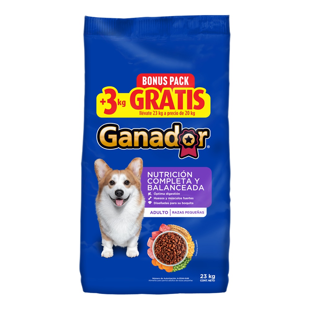 Ganador Alimento para perro Razas pequeñas 23kg
