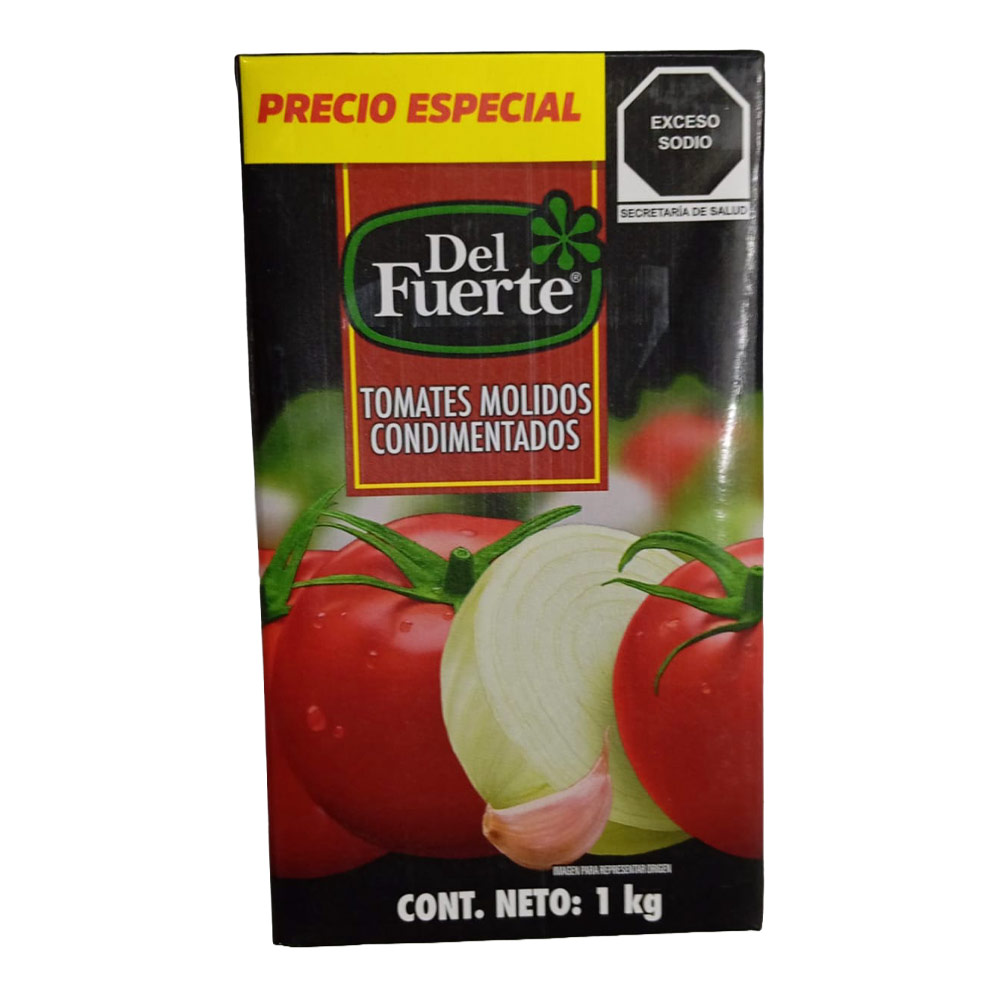 Puré de Tomate Del Fuerte Condimentado 1 kg Brick 20% Gratis
