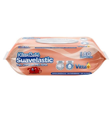 Toallitas Húmedas KleenBebé Suavelast Vitta E 80 Pzas