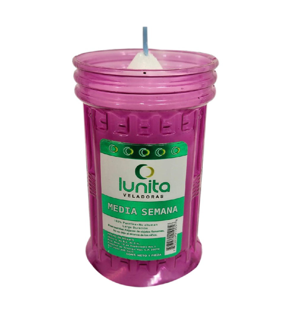 Veladora Lunita Ecologica Vaso Sem Ed Sem Surt 1 pz.