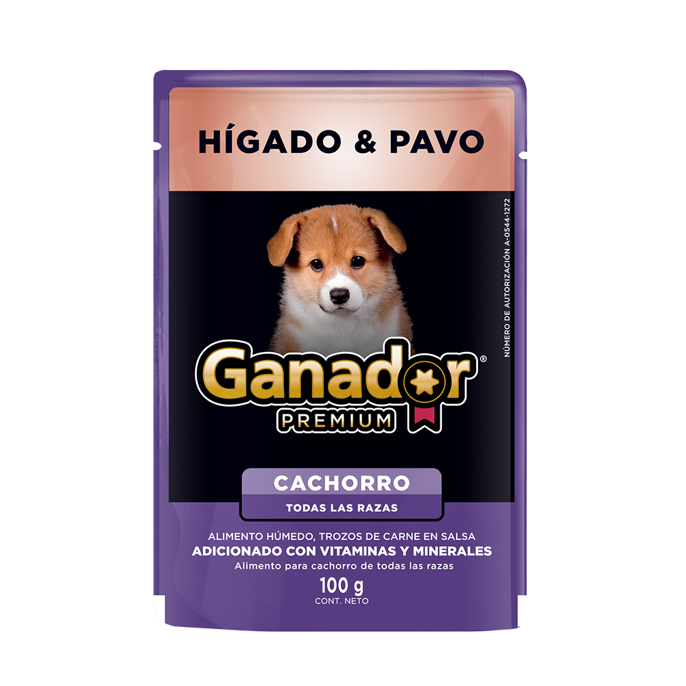 Ganador Premium Higado y Pavo  sobre de 22/100 gr
