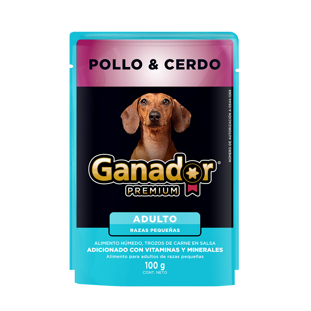 Ganador Premium  Pollo y Cerdo sobre de 22/100 gr