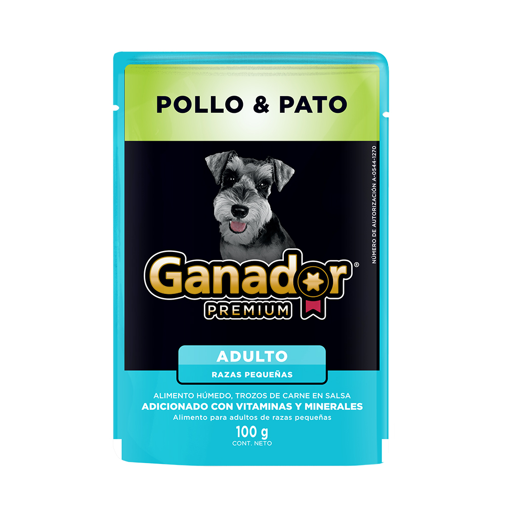 Ganador Premium  Pollo y Pato sobre de  22/100 gr
