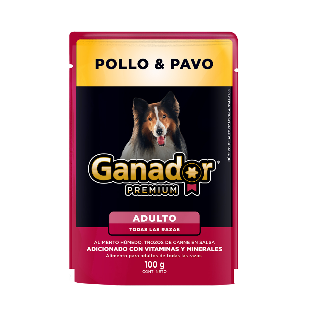 Ganador Premium Pollo y Pavo sobre de  22/100 gr