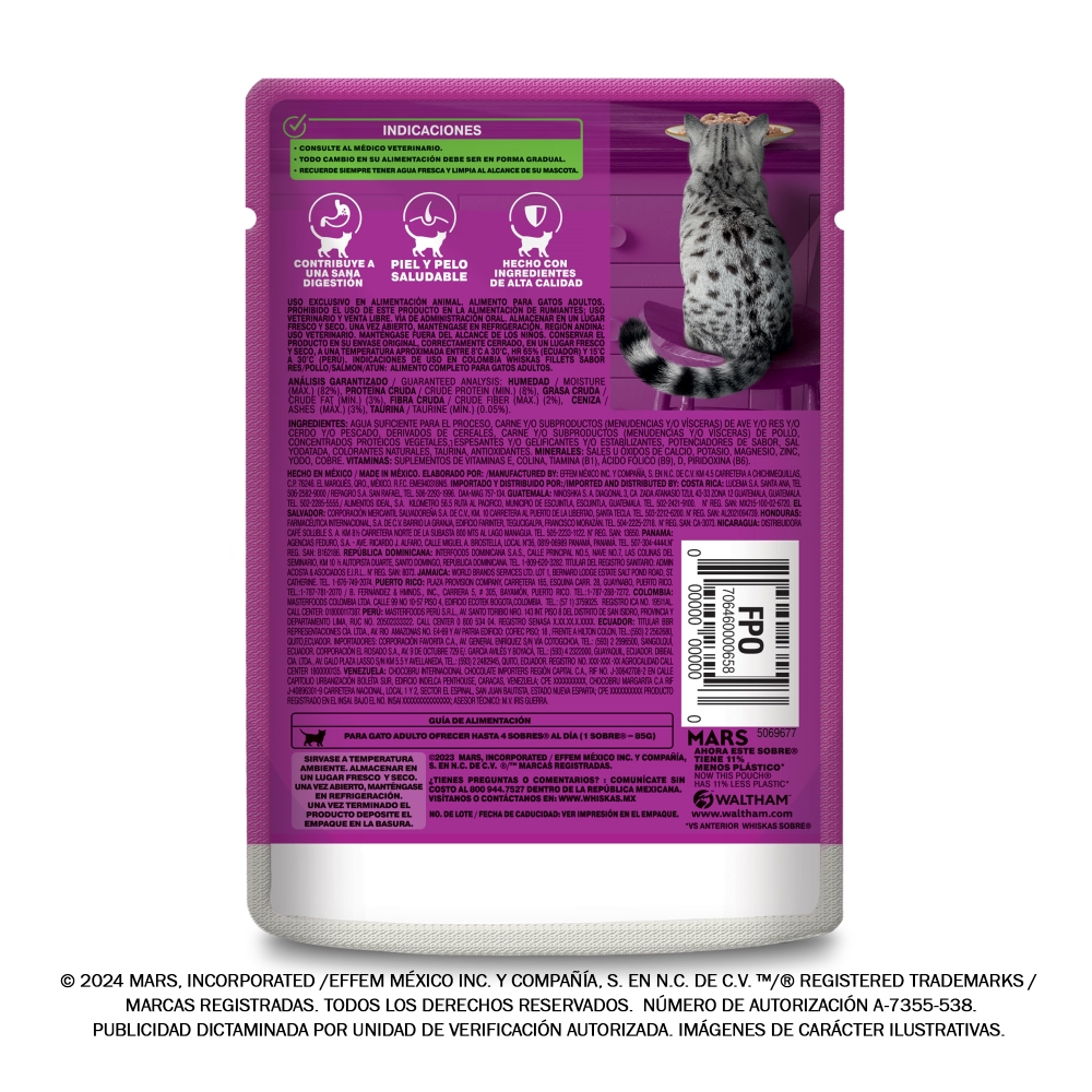 Whiskas Pouch Pollo sobre de 85 gr