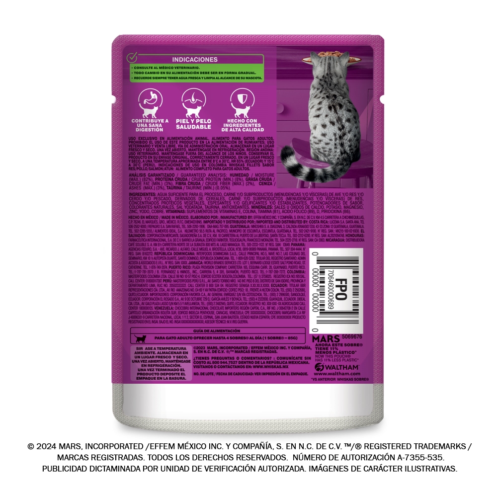 Whiskas Pouch Res sobre de 85 gr