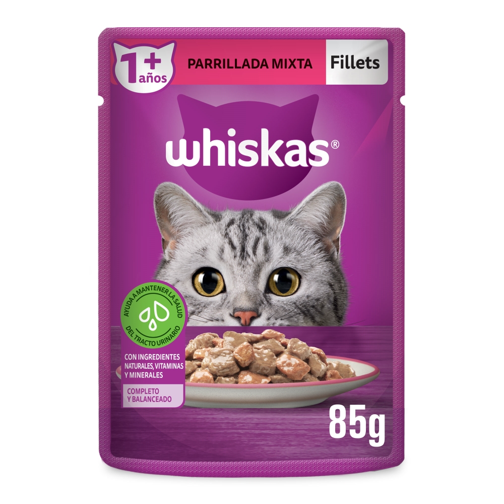Whiskas Pouch Parrillada Mixta sobre de 85 gr