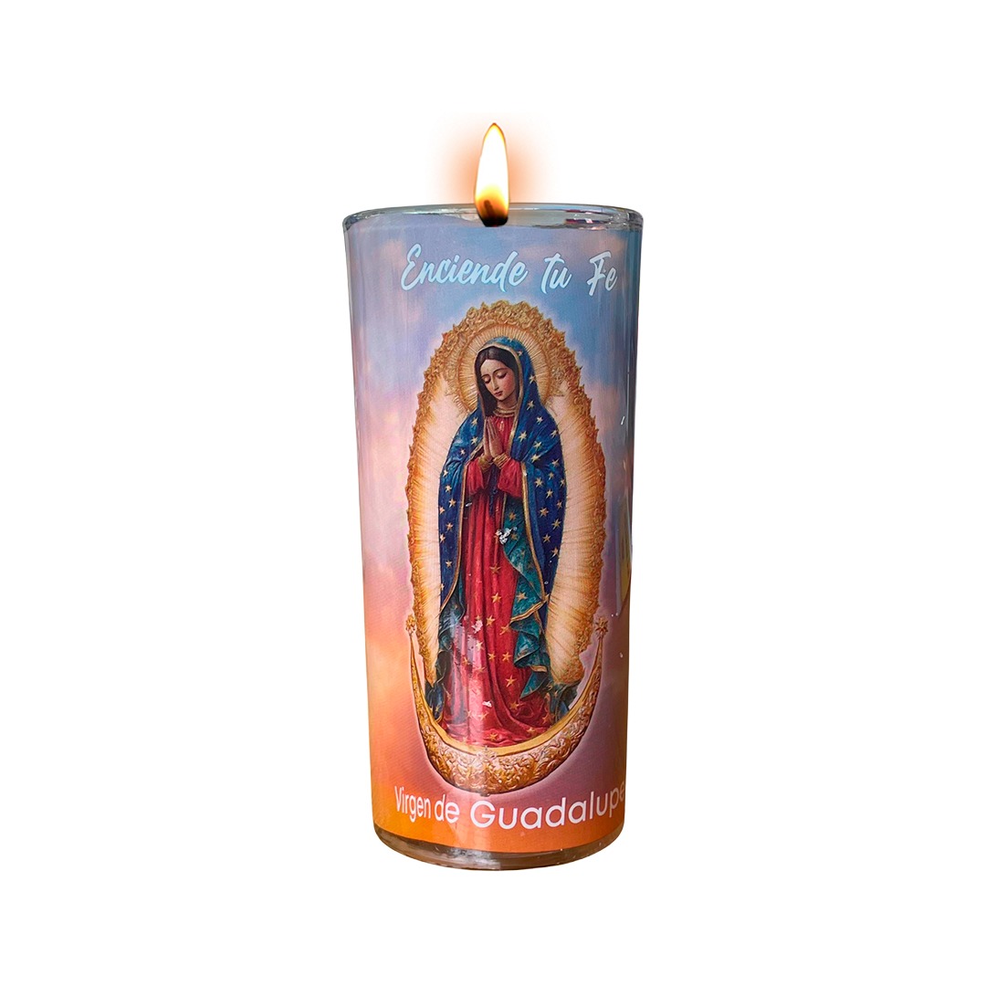 Veladora San Juan Vaso Cubero Virgen 1 pz.