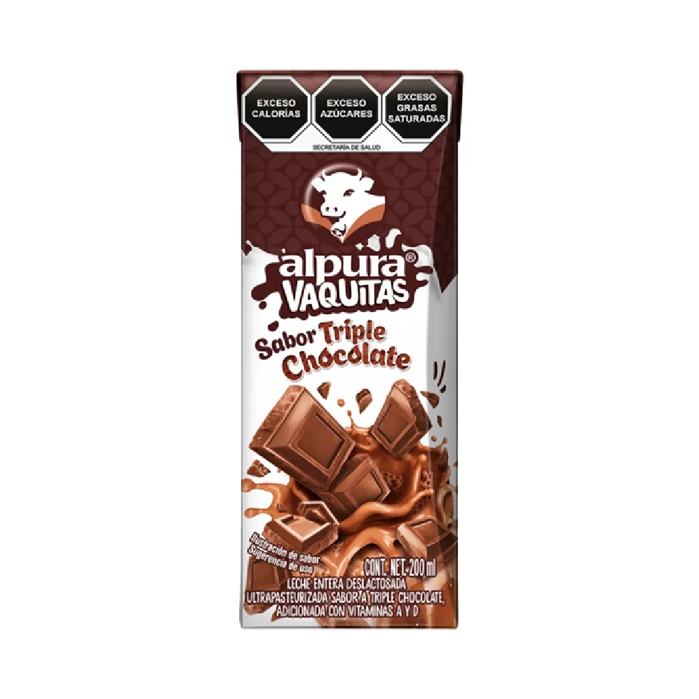 Leche Saborizada Alpura Vaquita Triple Chocolate 200 ml