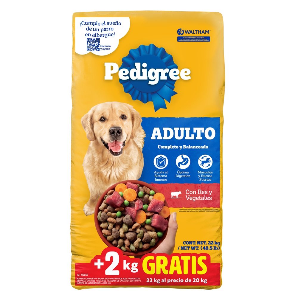 Pedigree Croquetas para Adulto Purposefuel 20+2kg